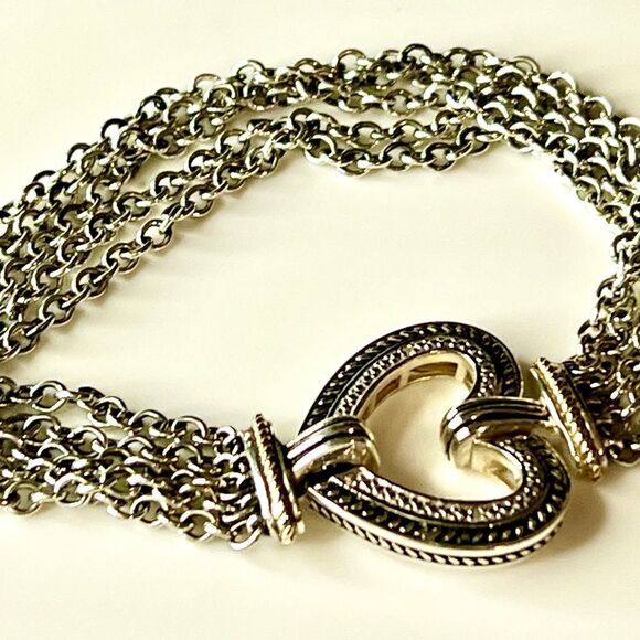 New with tags Shey Couture Sterling Silver with 14K  Diamond Heart Bracelet - Picture 14 of 16